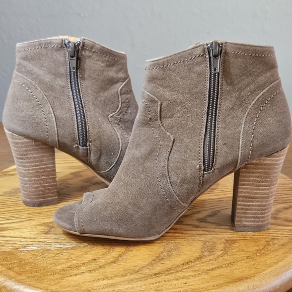 XOXO "Barron" (122267) Open Toe Western Booties Brown Size 7.5 - Picture 7 of 11